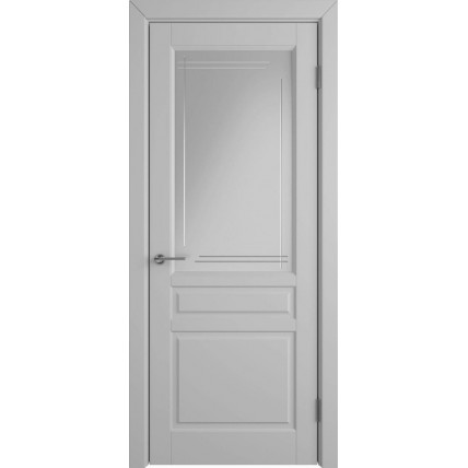 Межкомнатная дверь Эмаль   Новелла остекленная цвет  Манхэттен